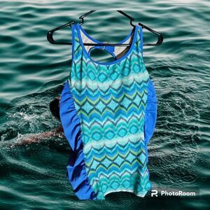 Tropical Escapeโ Tankini Blue Size 20W (Y69)